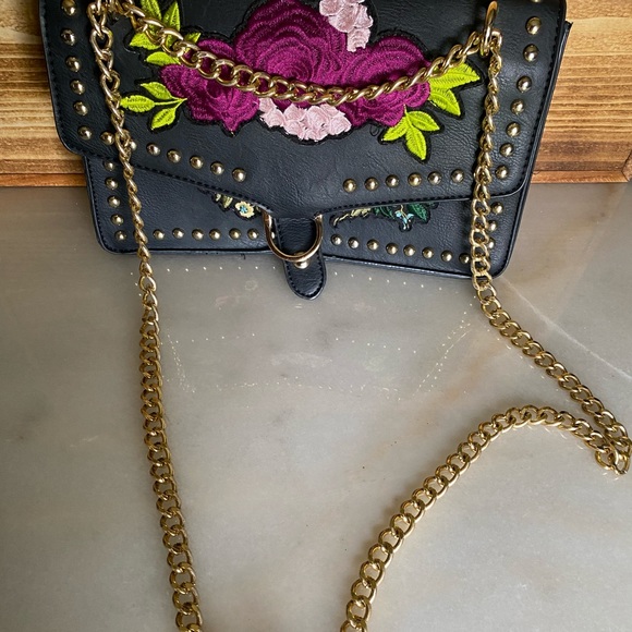 Kiss Me Couture 💋 Vegan Leather Floral Bag - Picture 3 of 16
